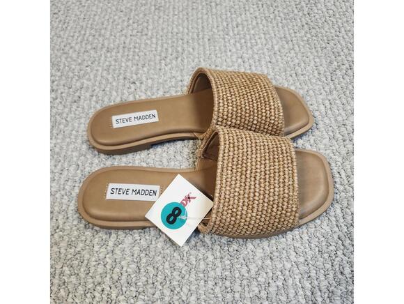 Steve Madden Daphnee Women's Slide Sandals with Woven Strap Size 8 MWT - Picture 3 of 9
